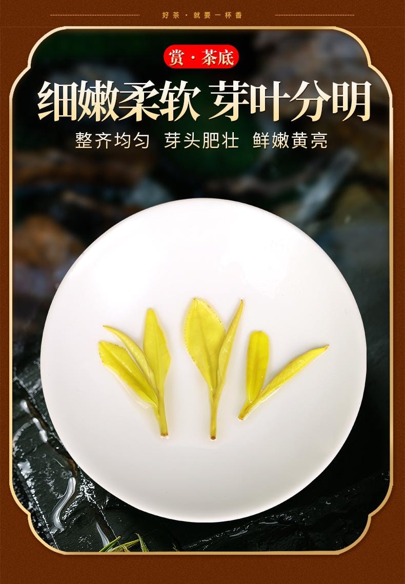 New tea a cup of fragrant golden bud white tea tea Anji green tea 125g*2 cans authentic