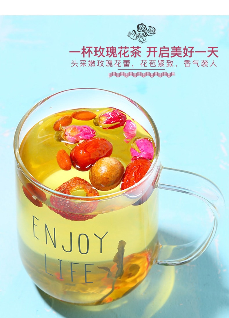 【中国直邮】 宁安堡 玫瑰花茶罐装重瓣红玫瑰干花蕾保护皮肤  美容养颜  80g/罐