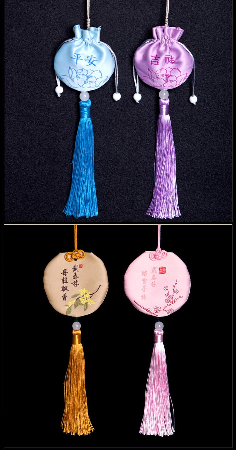 Car Pendant Handmade Sachet Sachet #4 Chinese Hydrangea Sachet-Ping An (Jasmine) 1pc