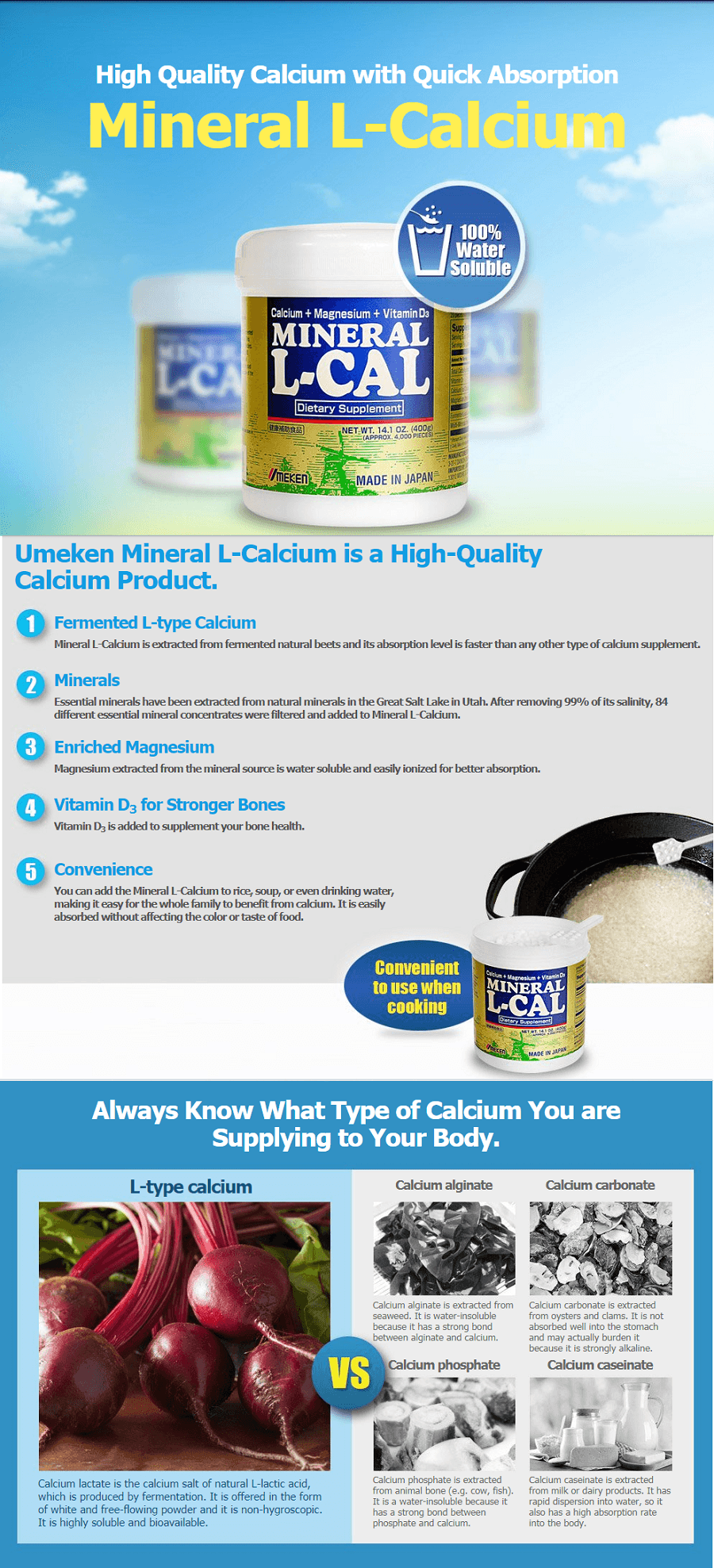 Mineral L-Calcium 4000 Balls/ 6 Months Supply