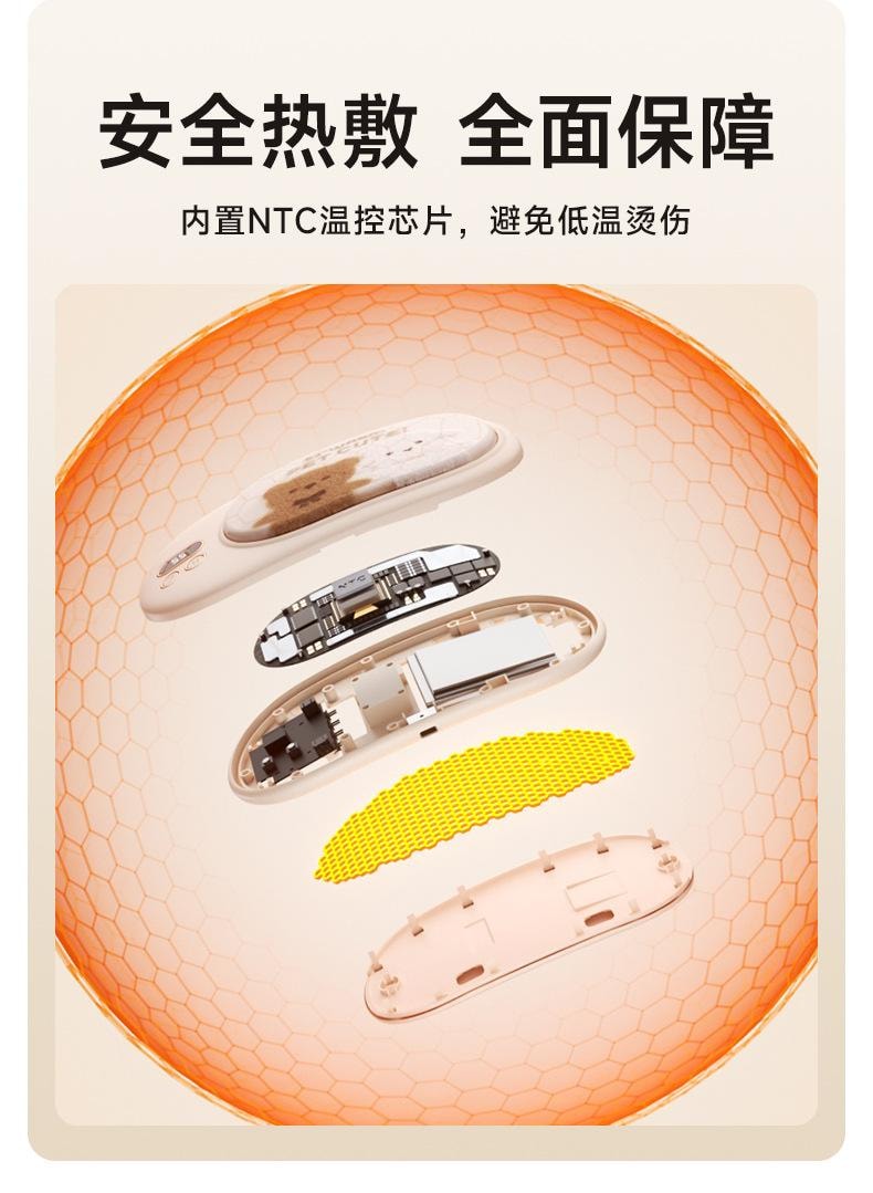 【中国直邮】 冇心 暖宫腰带女生用大姨妈痛肚子疼神器痛经缓解宫寒保暖宝宝礼物 奶油米