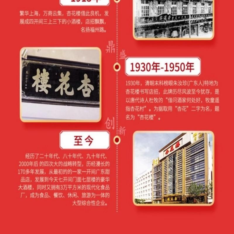 【中国直邮】 杏花楼 桂花味糕桂花糕条头糕 传统糕点心小吃 中华老字号上海特产 150g