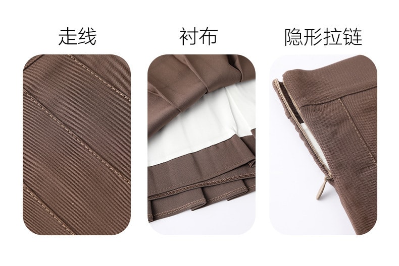 【中国直邮】爪哇岛 夏季新品 高腰显瘦 jk百褶裙学院风 XS码 灰色款