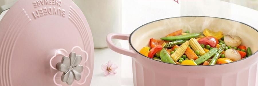 BUYDEEM北鼎 不沾平底煎鍋 家用少油煙易清洗 26cm 桃夭粉 PL42/A1