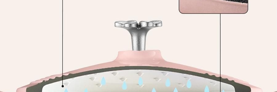 BUYDEEM北鼎 不沾平底煎鍋 家用少油煙易清洗 26cm 桃夭粉 PL42/A1