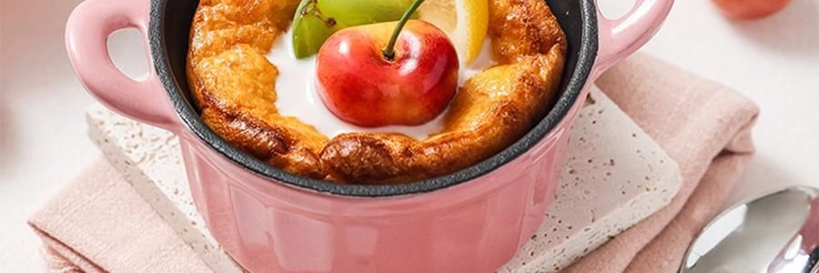 BUYDEEM北鼎 不沾平底煎鍋 家用少油煙易清洗 26cm 桃夭粉 PL42/A1