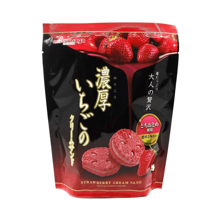 [日本直邮] MATSUNAGA 松永制果 奶油夹心饼干 香浓草莓 60g