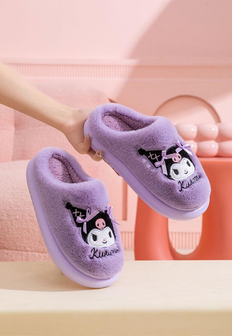 【中國直郵】 FOXTAIL 三麗鷗秋冬棉拖 室內 家居 秋冬 親子 女拖鞋 防滑耐磨 透氣-大耳狗 28-29碼 1雙