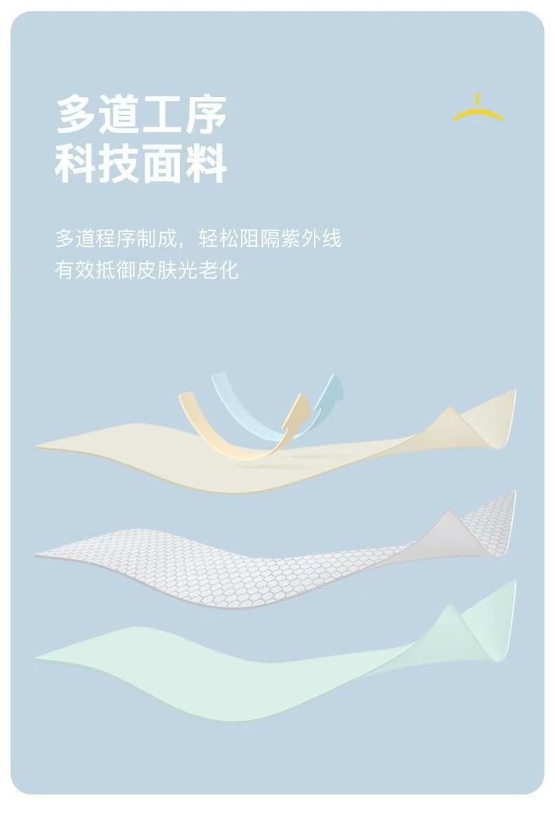 海蓝星 晴雨两用 SPF 50 三折双层太阳伞 五折轻巧 黑漆钢骨  优质印花 防晒防紫外线 白玫瑰 一件