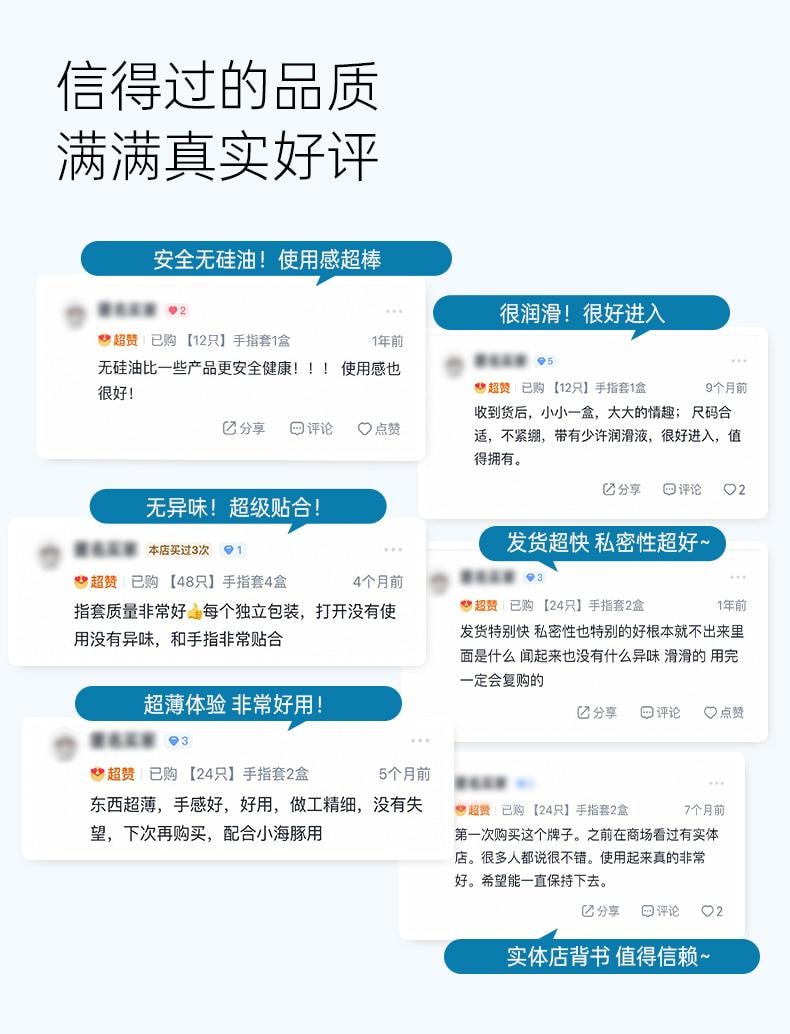 大人糖 醫用手指套 超薄情趣用品Les女性專用指套成人情趣 12隻/盒