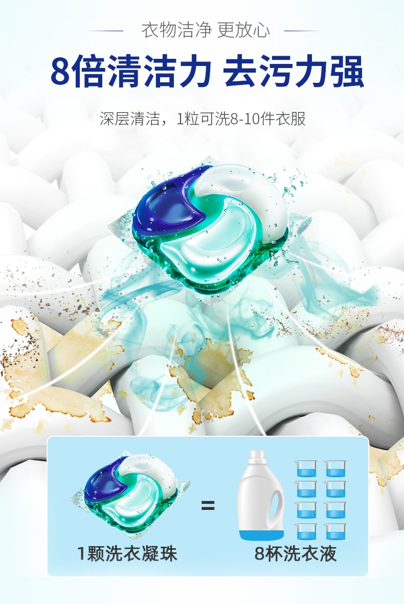 日本P&G寶潔 Ariel 4D碳酸洗衣凝珠 #微香型 12粒