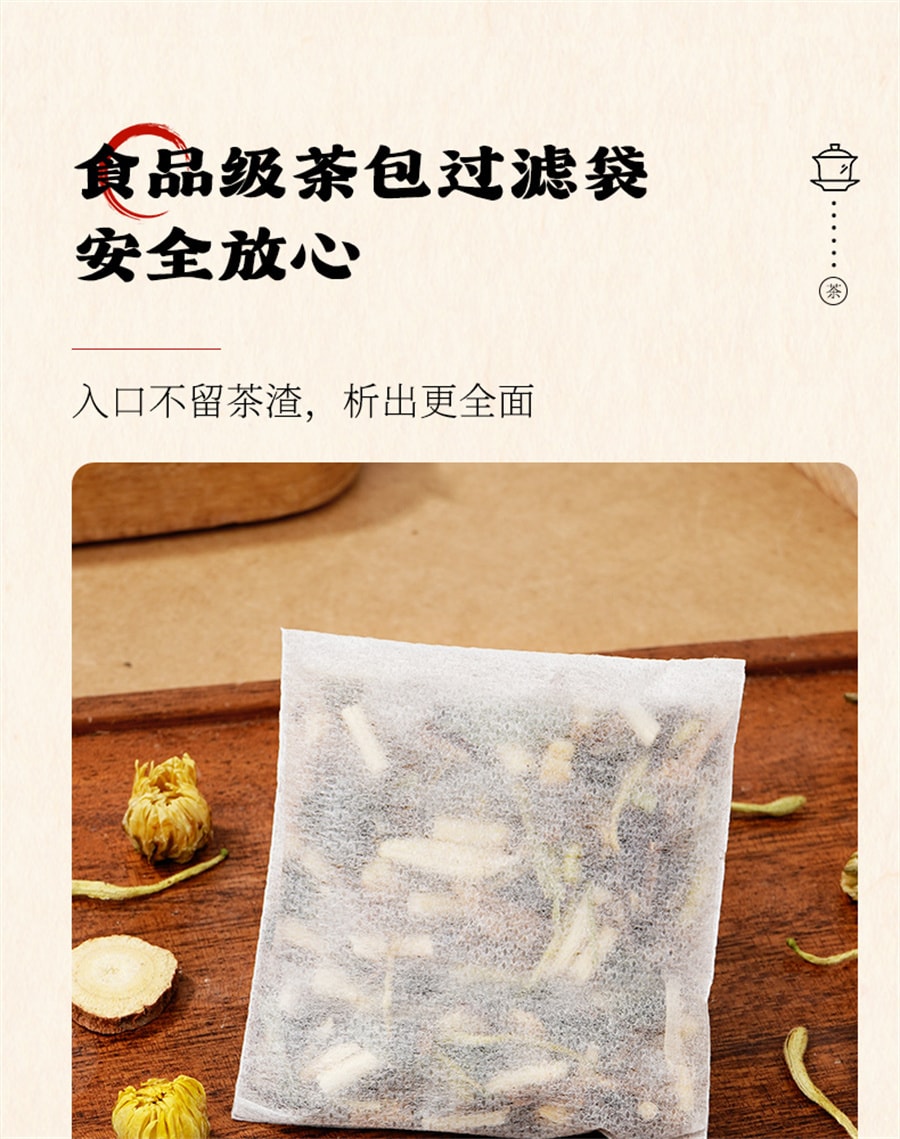 【中国直邮】杏林草堂   广东凉茶茶包原味凉茶料包冷泡茶金银花夏季解暑茶清凉茶   60g/袋
