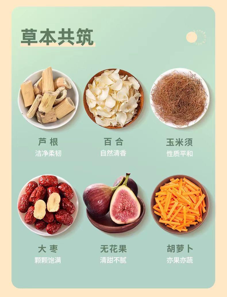 【中國直郵】 方回春堂 竹甘蔗茅根馬蹄茶 養生茶湯 8g*15袋 120g*1袋