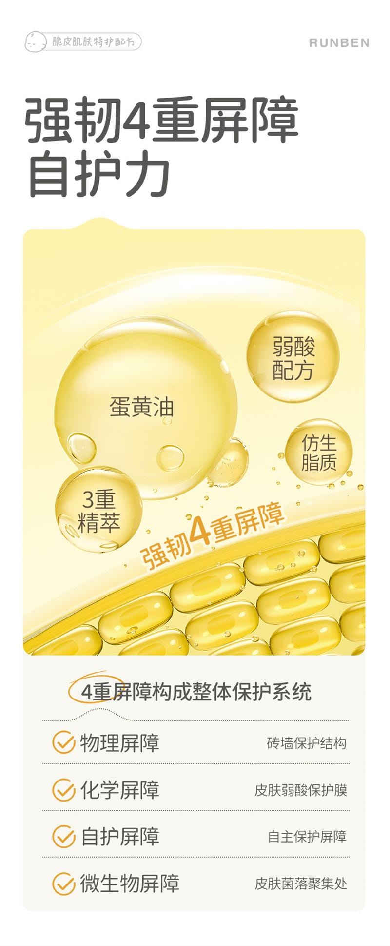 【中国直邮】  润本| 儿童蛋黄油面霜棒婴儿宝宝皴裂马油膏秋冬滋润补水保湿润肤乳 18g