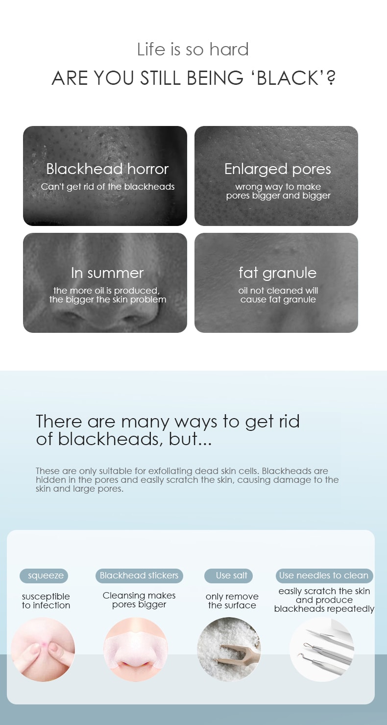 K·SKIN金米 電動吸黑頭儀 去粉刺小氣泡美容儀器 毛孔清潔導出儀KD802白色 1台