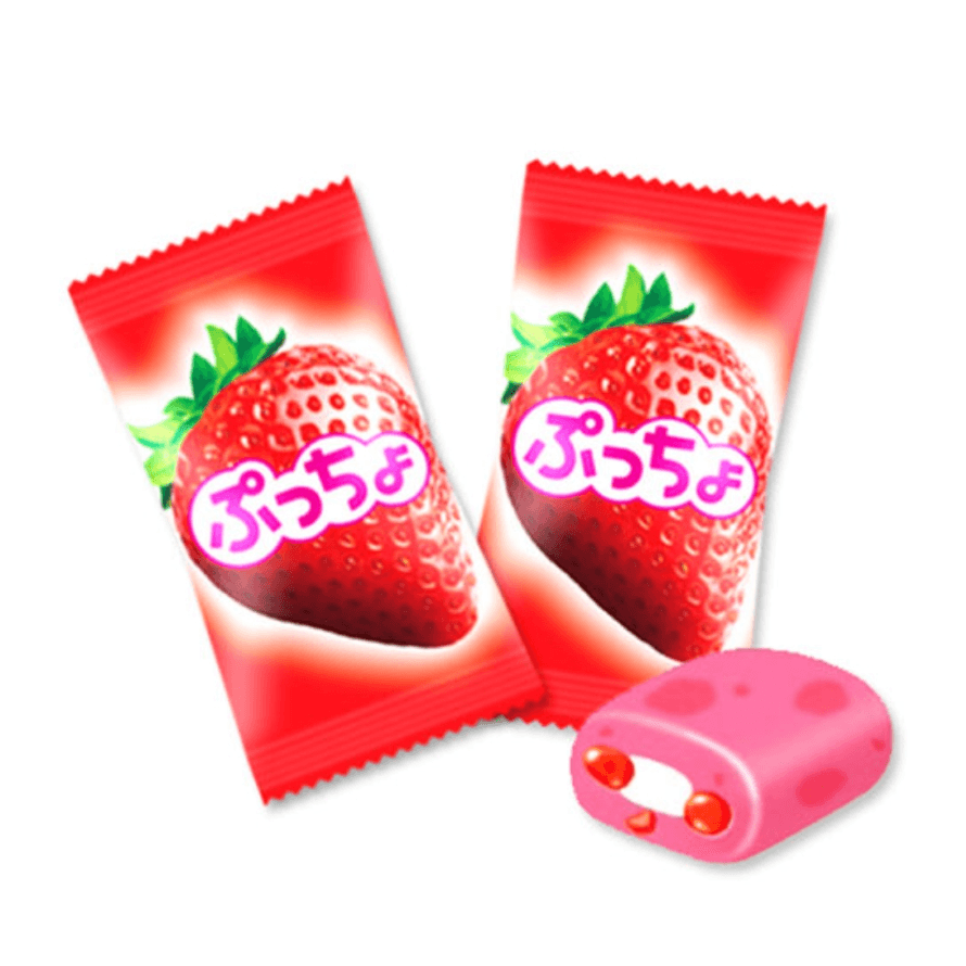 【日本直邮】UHA悠哈味觉糖普超系列 季节限定 水果夹心幸福草莓软糖咀嚼糖73克