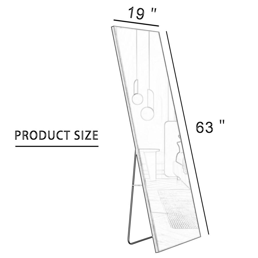 【美國直郵】 美國 hiorin 棕色實木框架全身鏡1 自然主義木工美學 超白玻無銅銀鏡