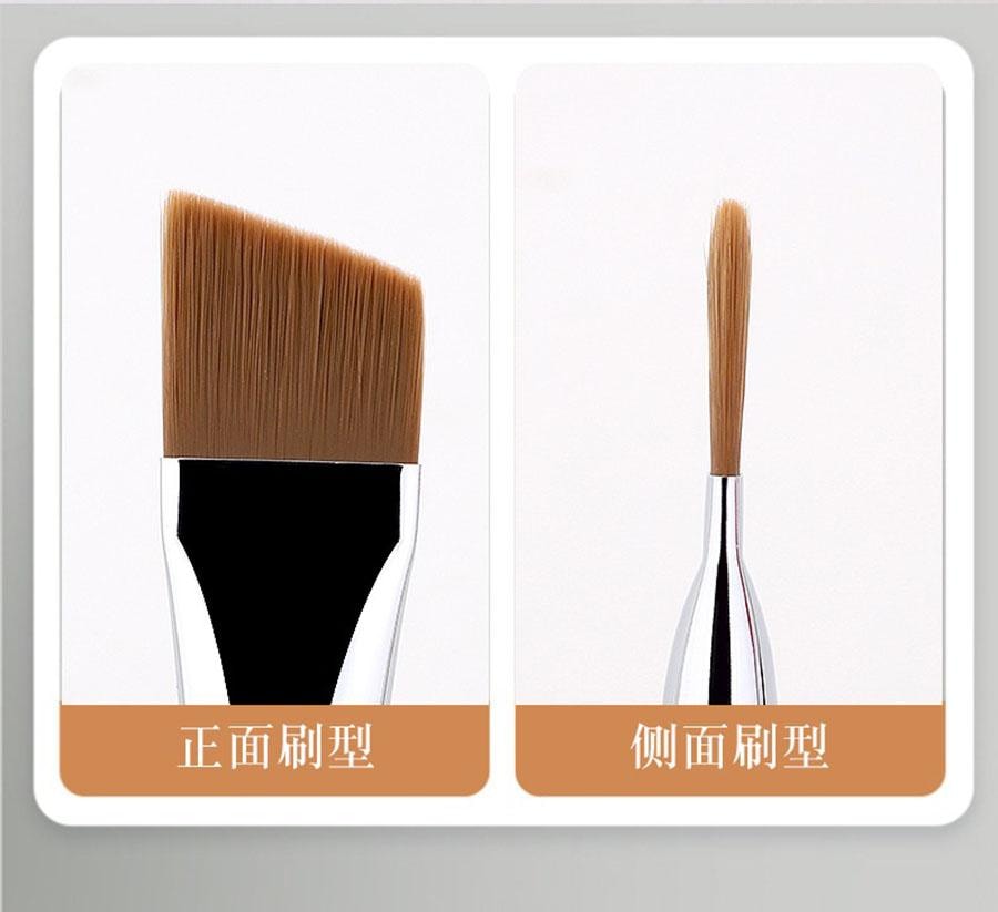 美国 NOVAGLOW 一字刷和刀锋刷 粉底隔离防晒面膜 多功能化妆刷 2支装
