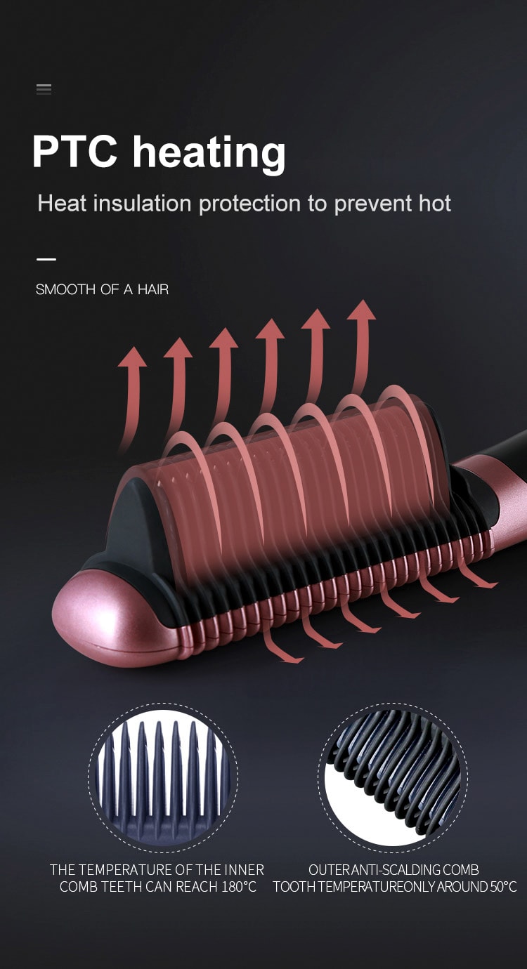 K·SKIN金米 直髮梳 自動直髮器 捲髮棒夾板恆溫 大波浪內扣瀏海 持久定型 KD388A