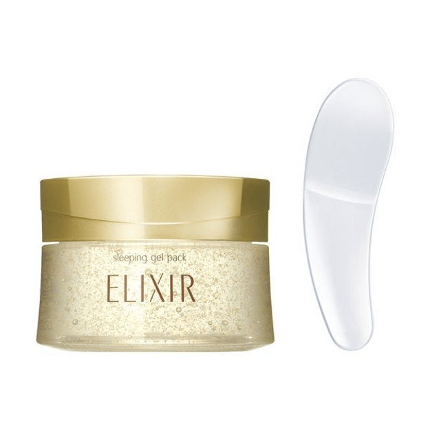 【日本直郵】日本本土版 資生堂 ELIXIR怡麗絲爾 膠原彈性補水睡眠凝膠啫咖哩面膜 金色 105g