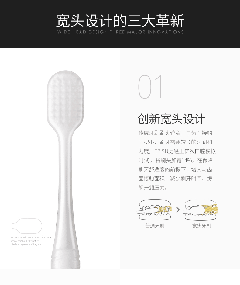【日本直郵】 EBISU 惠百施 日本成人牙刷寬頭 7排牙刷 軟毛 1支裝 顏色隨機