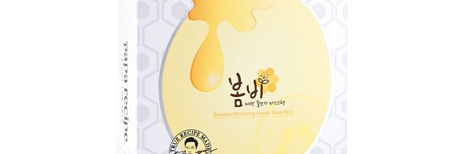 韓國PAPA RECIPE春雨 白色菸鹼醯胺美白蜂蜜面膜 勻淨淡斑 去黃提亮 白春雨 10片入
