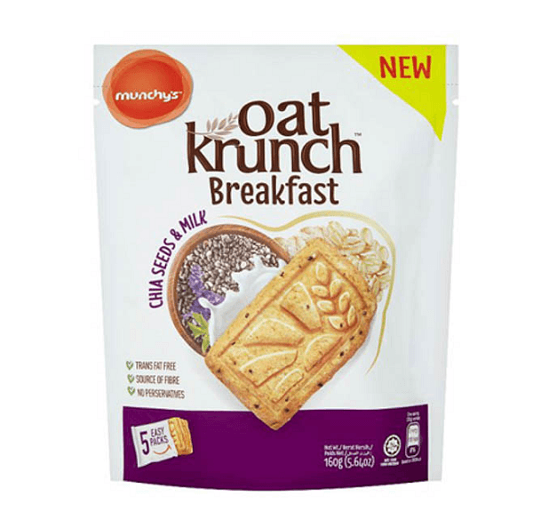 Oat Krunch Breakfast Biscuit Chia Seeds & Milk 160g