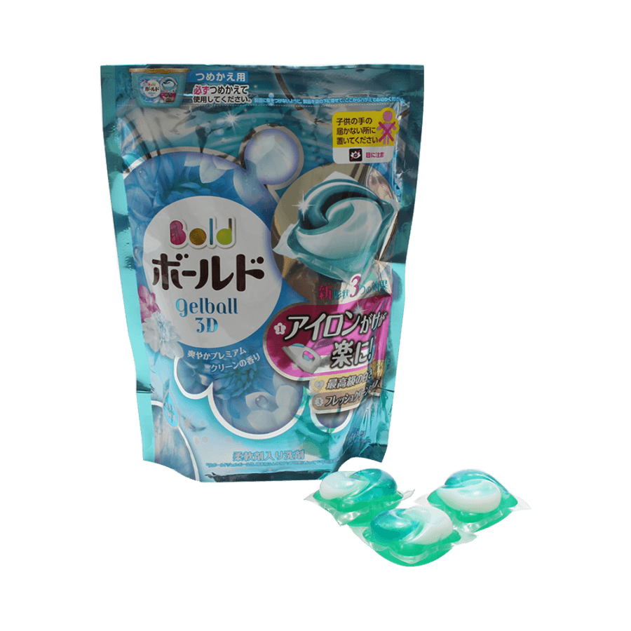 Bold Detergent 3D Gel Ball Fresh Premium Green Flavor For Refill 18Pcs