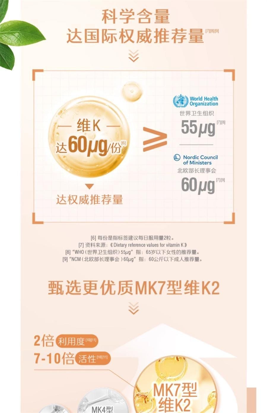 【中国直邮】澳洲 Swisse K2柠檬酸钙 柠檬酸钙片孕妇女性中老年补钙维D 90片/瓶【郑钦文-明星代言】
