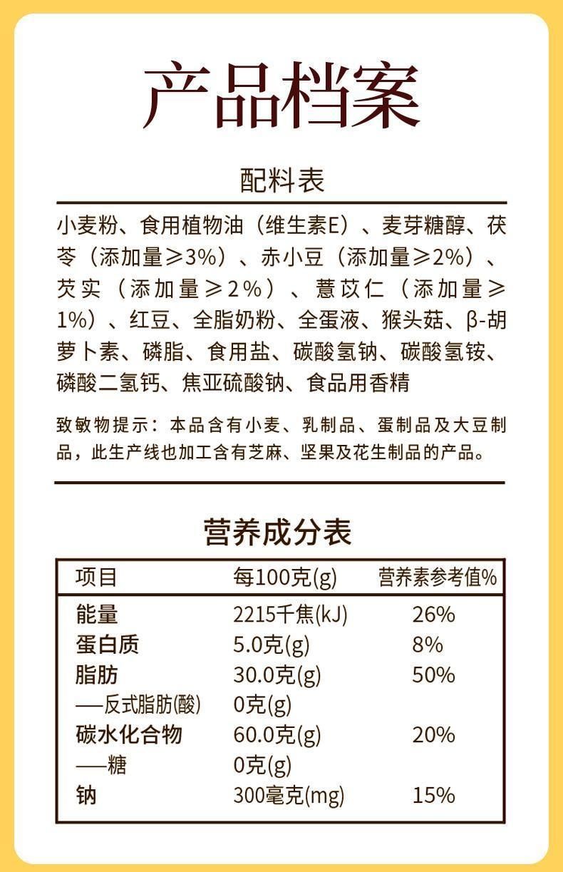 【养胃食疗第一品牌】江中集团赤小豆茯苓薄脆饼168g休闲零食饼干 【猴头菇红豆茯苓芡实协调作用】温和养胃祛湿0反式脂肪酸零食中和胃酸  日常看剧小零食
