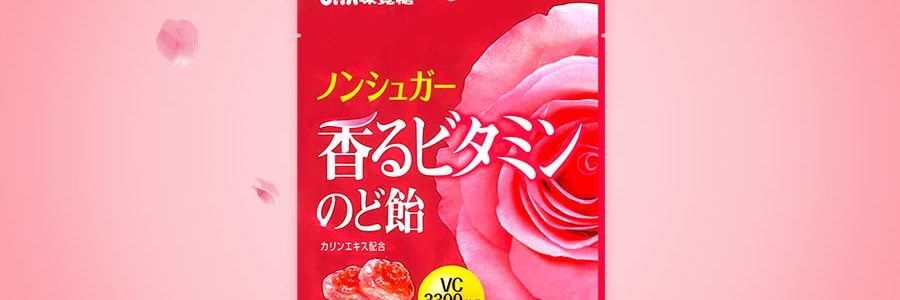 日本UHA悠哈 味觉糖 芒果维C润喉糖 蔷薇玫瑰香味 92g