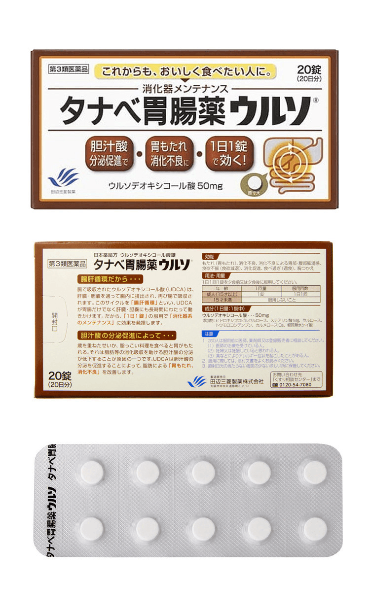 【日本直邮】田边三菱制药 缓解消化不良田边胃肠药 20片