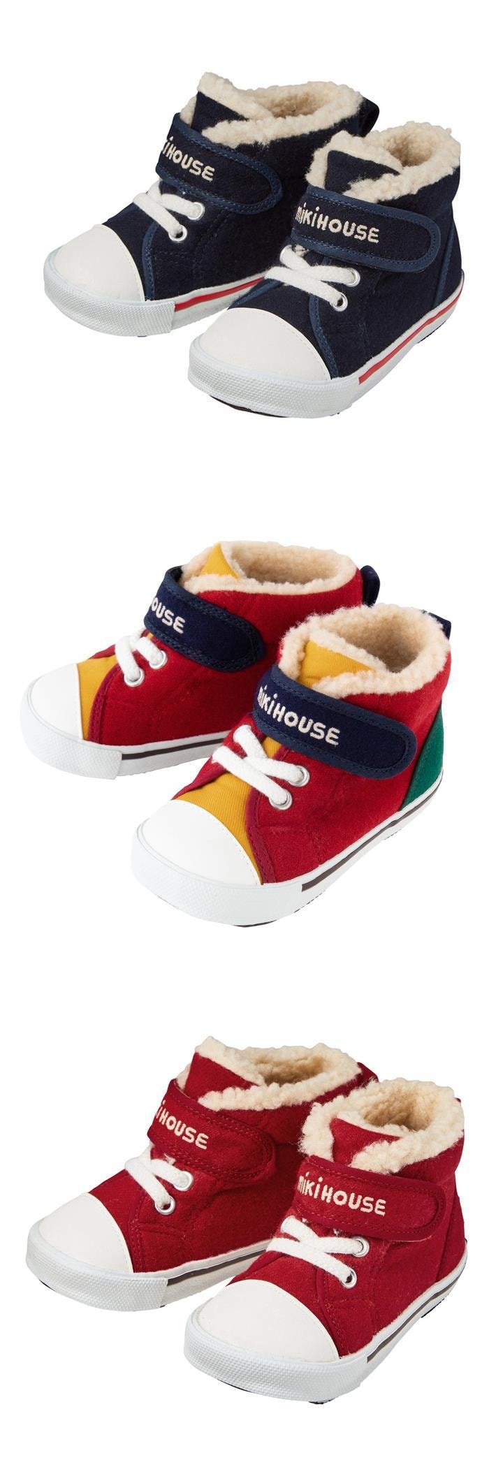 【日本直邮】MIKIHOUSE儿童二段冬季学步鞋 12cm拼接色
