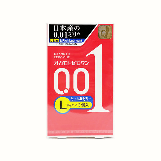 日本 OKAMOTO 岡本 0.01 L號 極限超薄保險套 3pcs