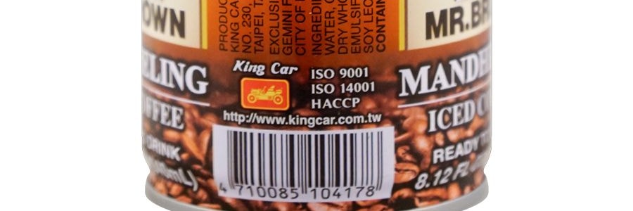 台灣MR.BROWN伯朗 三合一咖啡即飲品 曼特寧風味 240ml