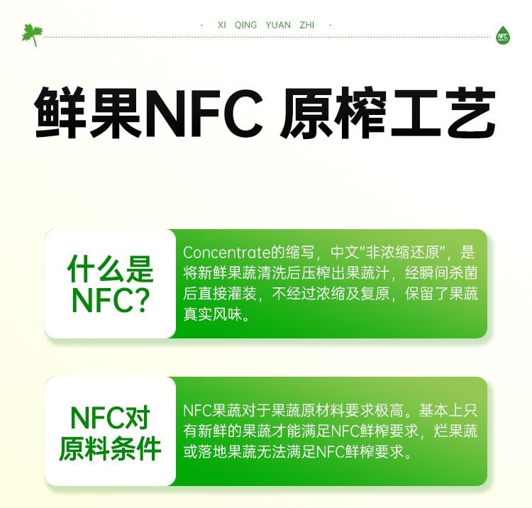 【中国直邮】 舒元康 西芹汁50ml*12袋原浆果蔬芹菜汁低卡NFC鲜榨果汁无糖轻断食饮料液体沙拉0脂