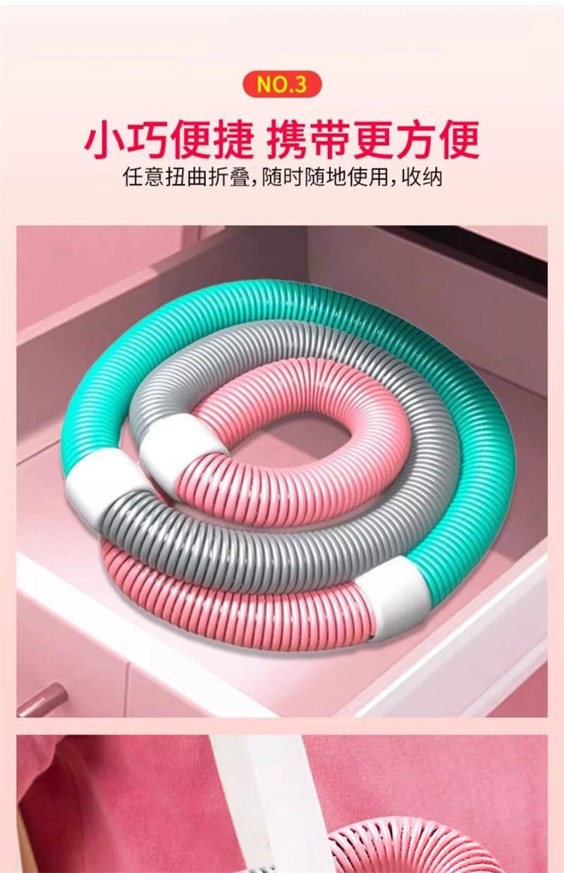 【中國直郵】 親太太 呼拉圈收腹不傷腰女瘦肚子彈簧軟體呼拉圈 粉綠灰 1件裝