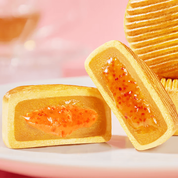 【中国直邮 新鲜直发】 臻味坊 法式鱼子酱流心中秋礼盒  480g     高档新式健康流心月饼送礼