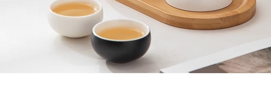 南山先生 熊猫茶具 陶瓷侧把茶具礼盒 便携式旅行茶具套装 黑白品杯 1壶+2杯+1收纳包