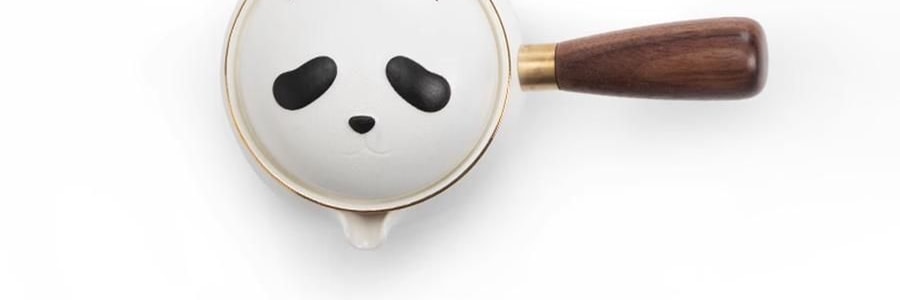南山先生 熊猫茶具 陶瓷侧把茶具礼盒 便携式旅行茶具套装 黑白品杯 1壶+2杯+1收纳包