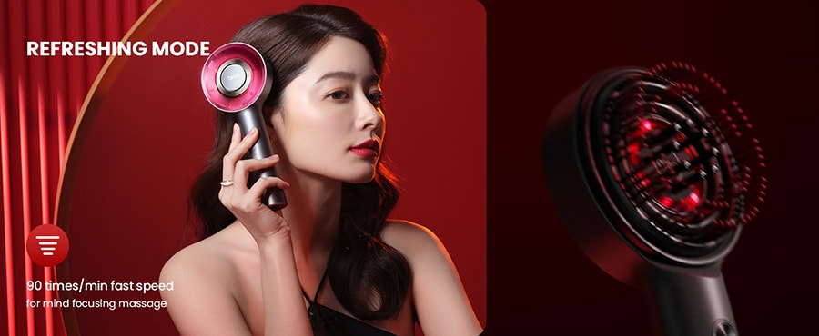 Scalp3 Scalp Massager With Red Light To Care For Your Scalp With IPX7 Waterproof Black black BFCM On Sale