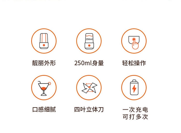 【中国直邮】九阳榨汁机家用小型便携式多功能   白色
