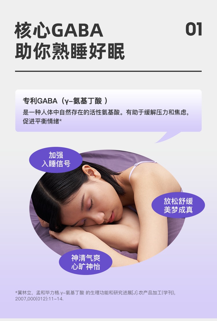 【中國直效郵件】萬益藍WonderLab 睡眠軟糖 GABA氨基丁酸非褪黑素軟糖 4g*20顆