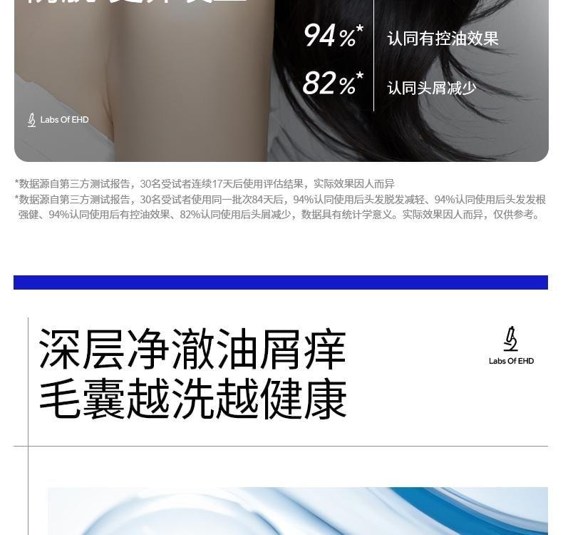 【中国直邮】 EHD 防脱防断固发洗发水 高能修护发丝 固发丰盈强韧男女士洗头膏露 300ml/瓶