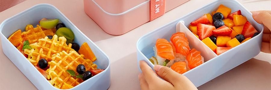 川島屋 melody雙層便當盒 便攜餐盒 18.8*10*11cm 【三麗鷗聯名】