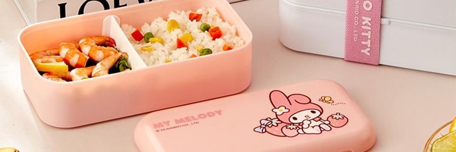 川島屋 melody雙層便當盒 便攜餐盒 18.8*10*11cm 【三麗鷗聯名】