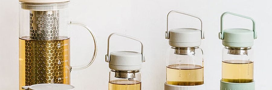 BUYDEEM北鼎 泡茶随手杯 茶水分离泡茶杯子玻璃杯水杯CD1008 猪猪粉 630ml