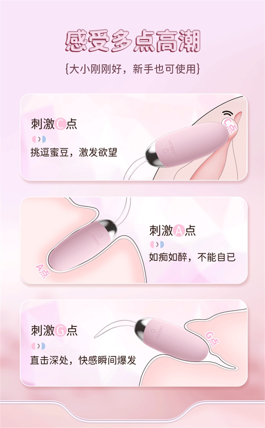 【中国直邮】jissbon/杰士邦 遥控跳蛋情趣用品远程强震自慰器女性成人玩具跳蛋