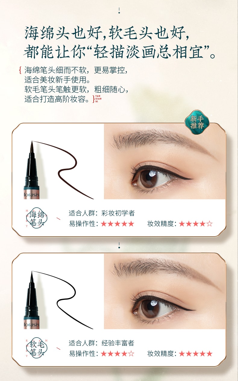 [China Direct Mail] Huaxizi eyeliner recommended by Li Jiaqi waterproof and non-smudge  brown 1pcs