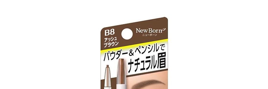 NEW BORN EX Eyebrow Mascara And Pencil #B8 Ash Brown 1pc